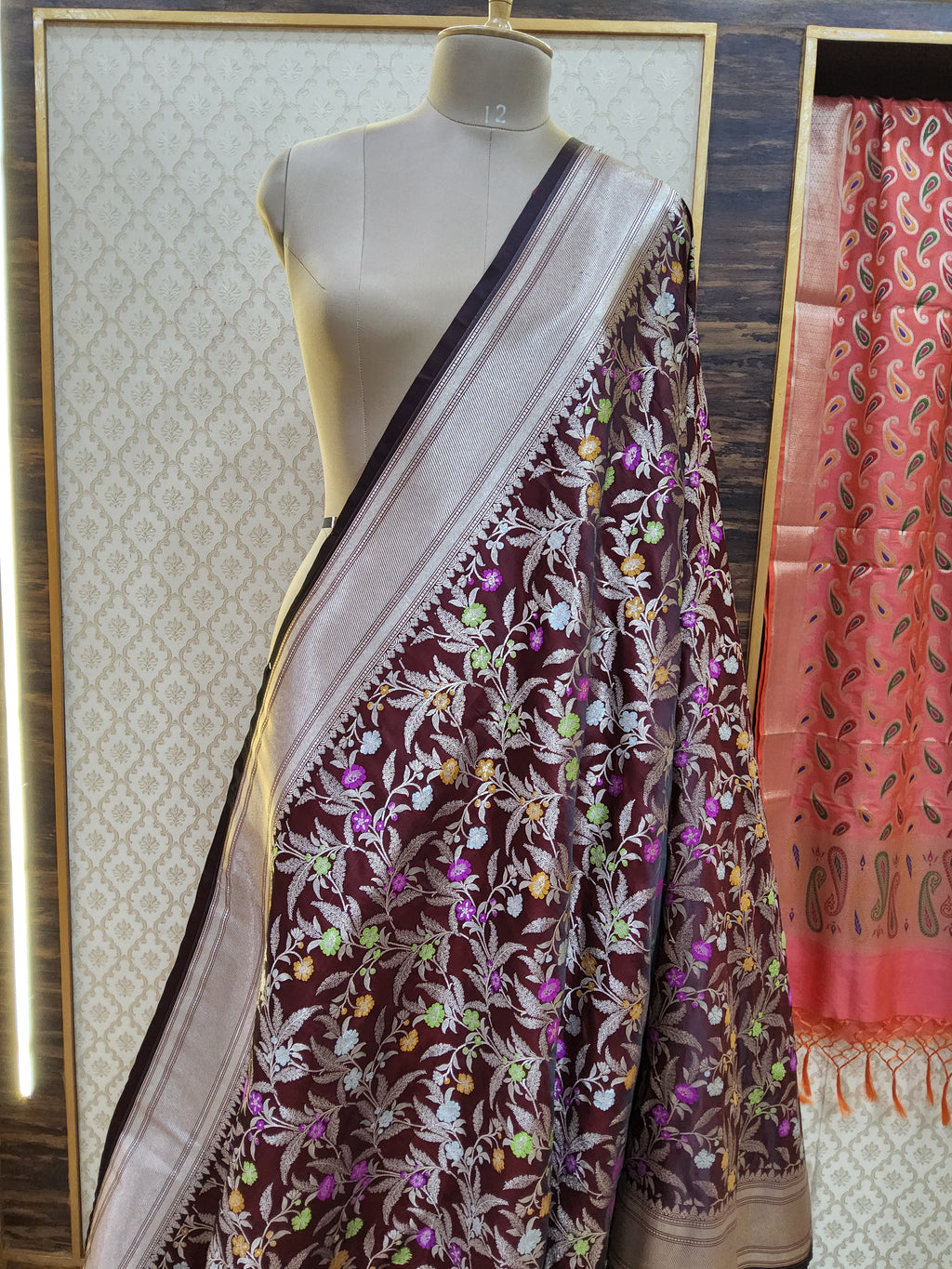 Banarasi Semi Katan Saree ( mashru)