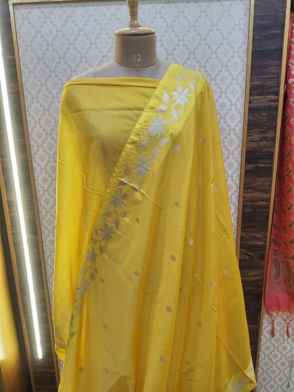 Banarasi Semi Katan Saree (RAW MANGO)