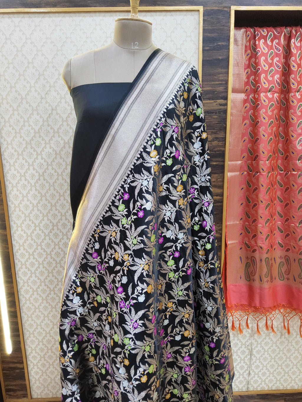 Banarasi Semi Katan Saree ( mashru)