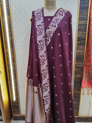 Banarasi Semi Katan Saree ( mashru)