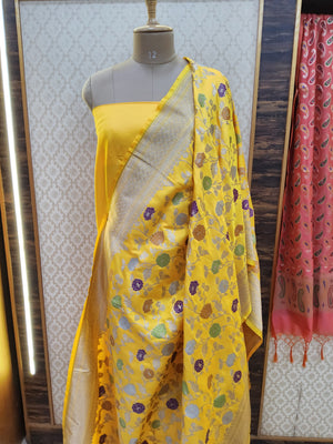 Banarasi Semi Katan Saree ( mashru)