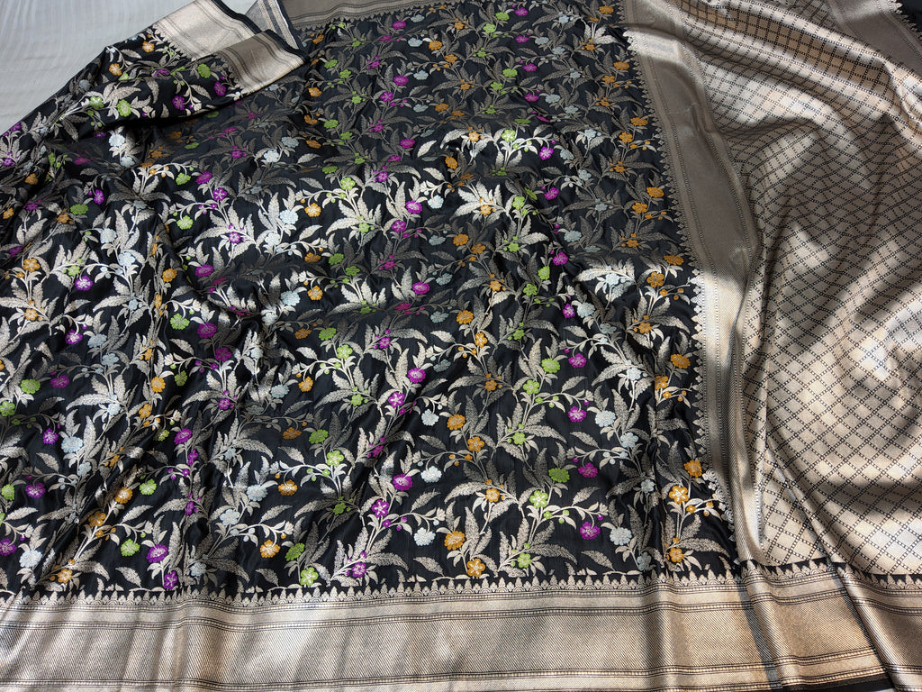 Banarasi Semi Katan Saree ( mashru)