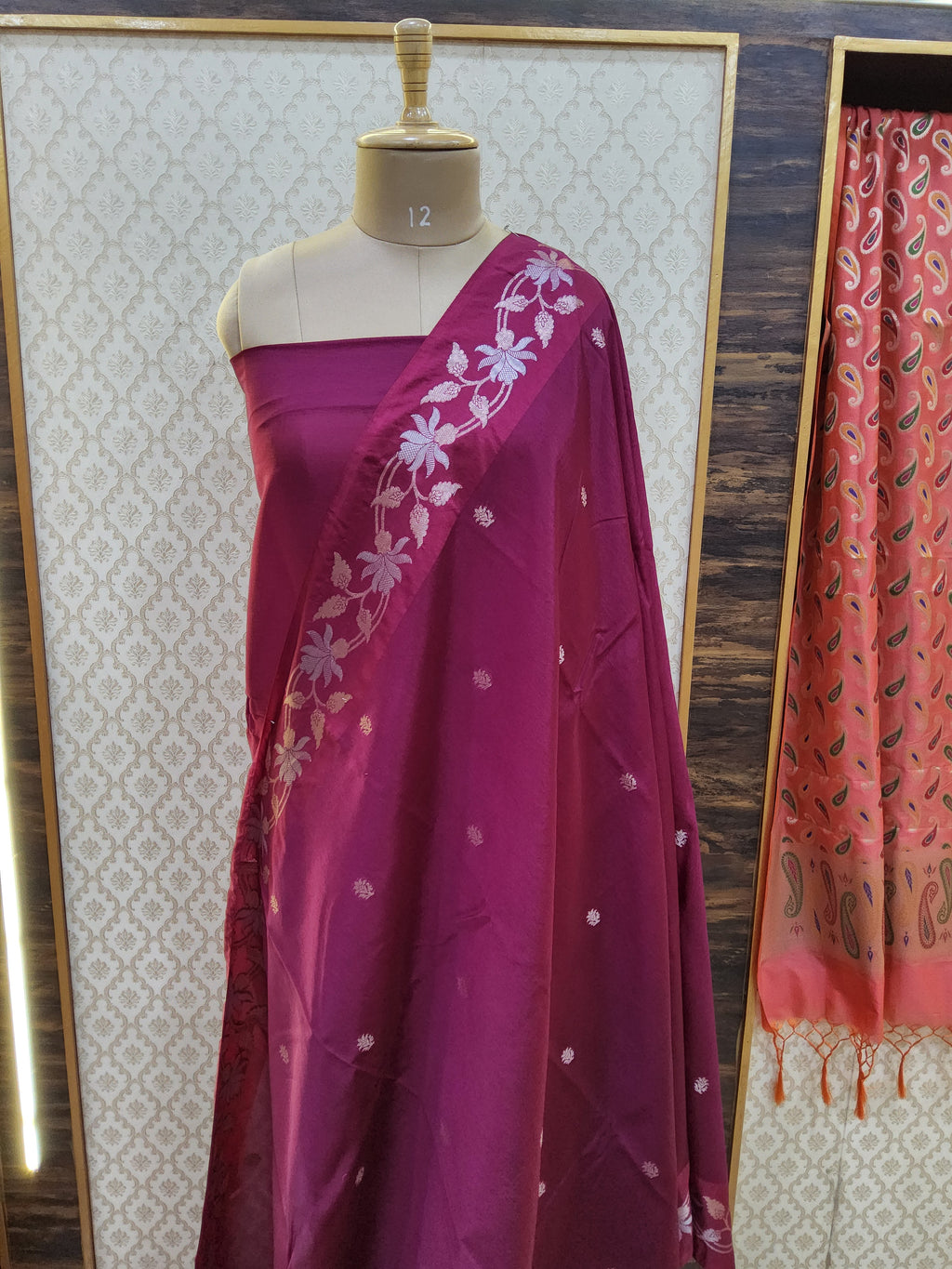 Banarasi Semi Katan Saree (RAW MANGO)