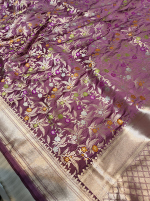 Banarasi Semi Katan Saree ( mashru)