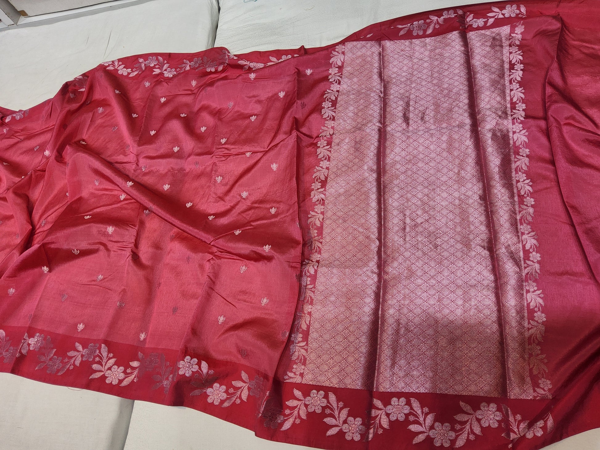 Banarasi Semi Katan Saree ( raw mango)